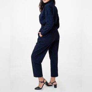 Los Angeles Apparel Style 1215GD Heavy Jersey Garment Dye Casual Pants in Navy